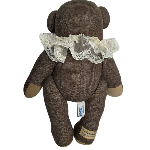 1985 Nancy Southerland Holmes Signed Teddy Bear Tweed 16” Stuffed Plush Vintage - Picture 2 of 15